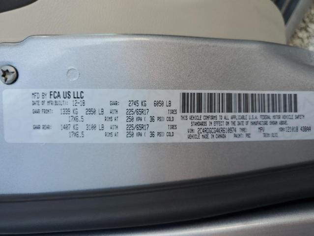 Photo 10 from auction – 2019 DODGE GRAND CARA with VIN 2C4RDGCG4KR610974