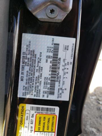 Photo 10 from auction – 2019 FORD FUSION S with VIN 3FA6P0G71KR128586