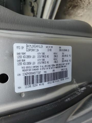 Photo 10 from auction – 2004 CHRYSLER TOWN & COU with VIN 1C4GP45R94B577287
