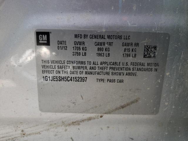 Photo 10 from auction – 2012 CHEVROLET SONIC LTZ with VIN 1G1JE5SH5C4152397