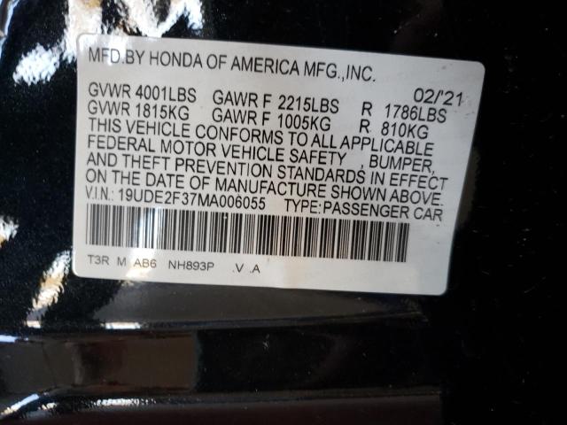 Photo 10 from auction – 2021 ACURA ILX with VIN 19UDE2F37MA006055