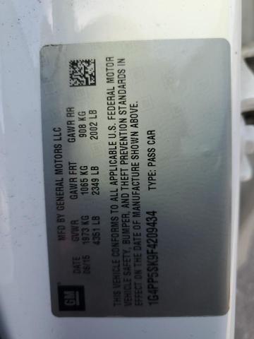 Photo 10 from auction – 2015 BUICK VERANO with VIN 1G4PP5SK9F4209434