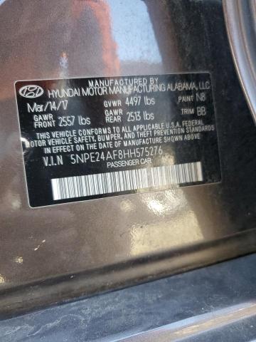 Photo 10 from auction – 2017 HYUNDAI SONATA SE with VIN 5NPE24AF8HH575276