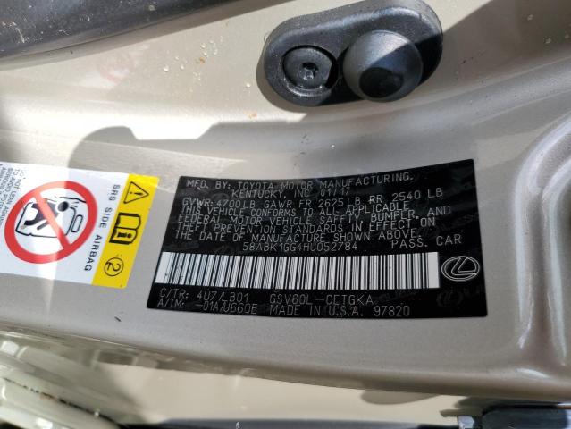 Photo 10 from auction – 2017 LEXUS ES 350 with VIN 58ABK1GG4HU052784
