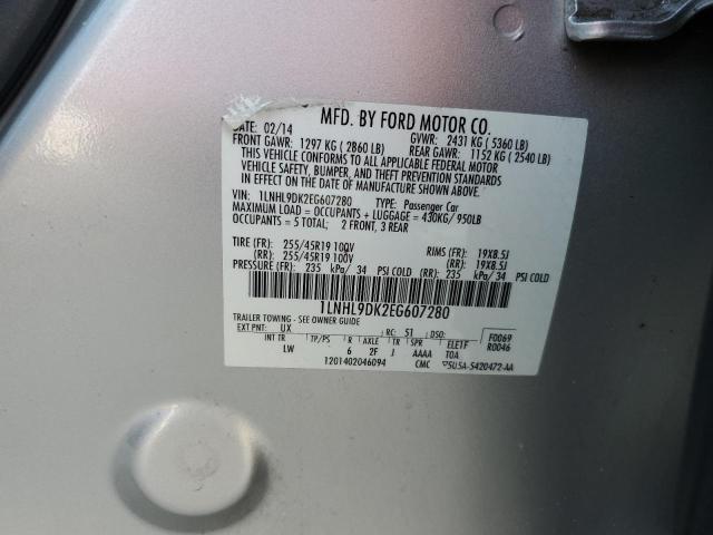 Photo 10 from auction – 2014 LINCOLN MKS with VIN 1LNHL9DK2EG607280