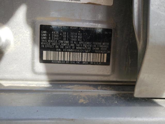 Photo 10 from auction – 2011 SUBARU LEGACY 2.5 with VIN 4S3BMBK65B3251687