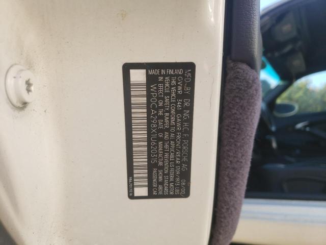 Photo 10 from auction – 2001 PORSCHE BOXSTER with VIN WP0CA298X1U620315