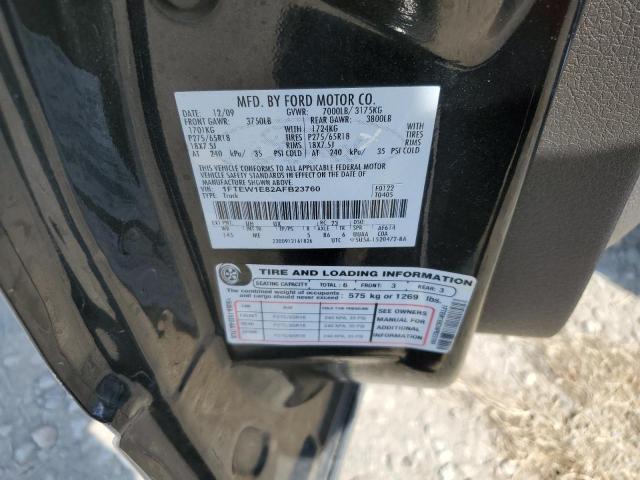 Photo 10 from auction – 2010 FORD F150 SUPER with VIN 1FTEW1E82AFB23760
