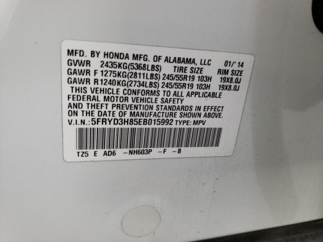 Photo 10 from auction – 2014 ACURA MDX ADVANC with VIN 5FRYD3H85EB015992