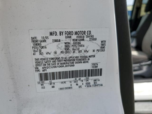 Photo 10 from auction – 2006 MERCURY MARINER with VIN 4M2CU56106KJ07099
