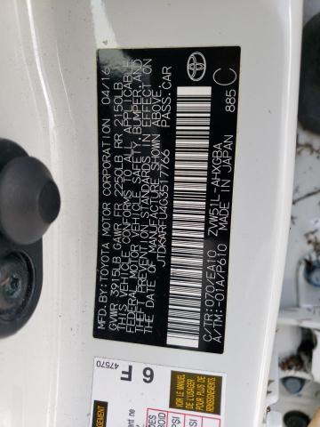 Photo 10 from auction – 2016 TOYOTA PRIUS with VIN JTDKARFU4G3517766