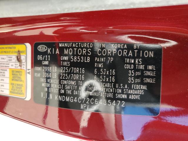 Photo 10 from auction – 2012 KIA SEDONA LX with VIN KNDMG4C72C6435472