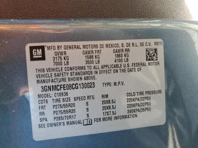 Photo 10 from auction – 2012 CHEVROLET AVALANCHE with VIN 3GNMCFE08CG130023