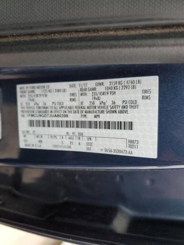 Photo 10 from auction – 2018 FORD ESCAPE SE with VIN 1FMCU9GD7JUA80398