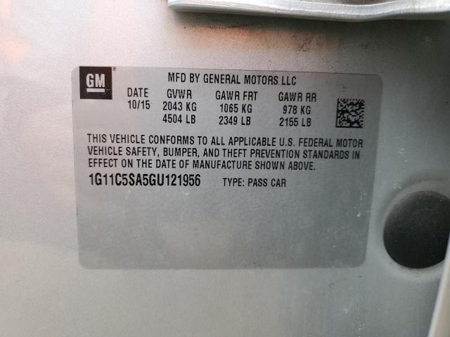 Photo 10 from auction – 2016 CHEVROLET MALIBU LIM with VIN 1G11C5SA5GU121956