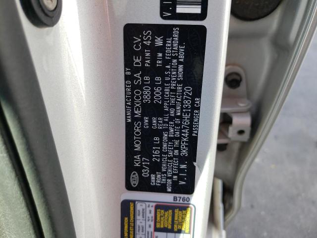 Photo 10 from auction – 2017 KIA FORTE LX with VIN 3KPFK4A76HE138720