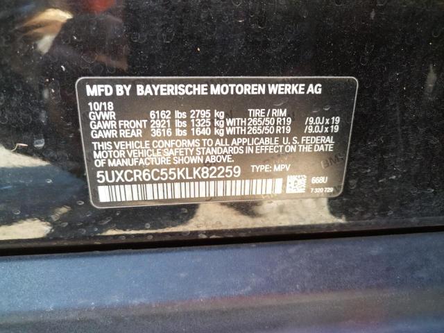 Photo 10 from auction – 2019 BMW X5 XDRIVE4 with VIN 5UXCR6C55KLK82259