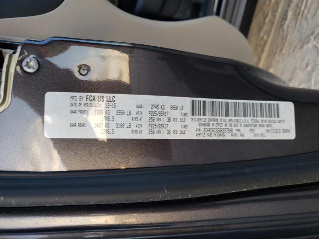 Photo 10 from auction – 2016 DODGE GRAND CARA with VIN 2C4RDGCG6GR257208