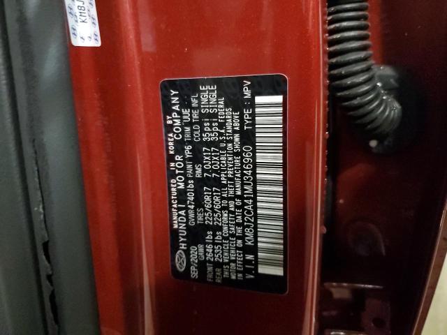 Photo 10 from auction – 2021 HYUNDAI TUCSON SE with VIN KM8J2CA41MU346960
