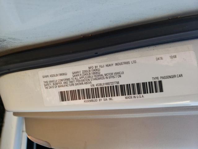 Photo 10 from auction – 2009 SUBARU LEGACY 2.5 with VIN 4S3BL616697227798
