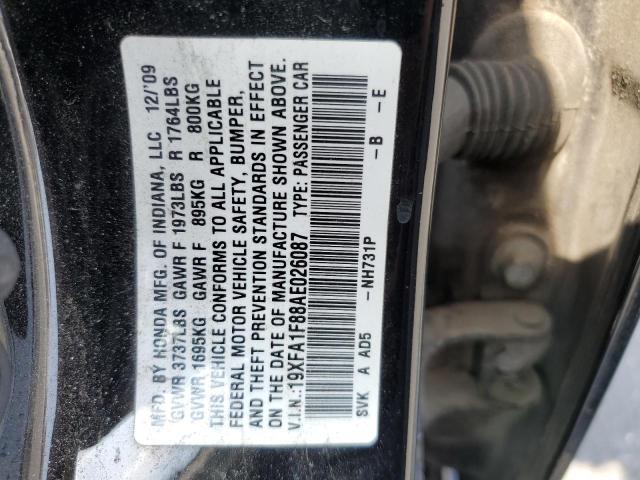 Photo 10 from auction – 2010 HONDA CIVIC EX with VIN 19XFA1F88AE026087