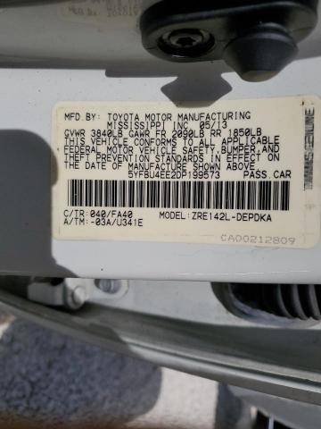 Photo 10 from auction – 2013 TOYOTA COROLLA BA with VIN 5YFBU4EE2DP199573