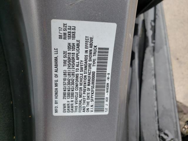 Photo 10 from auction – 2018 HONDA RIDGELINE with VIN 5FPYK2F53JB000080