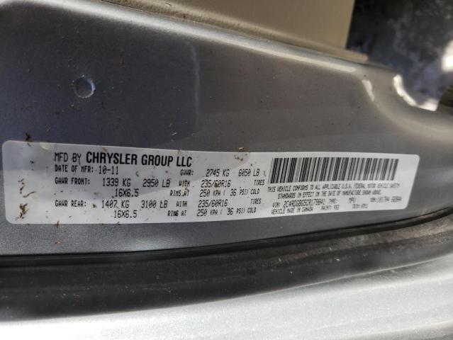 Photo 10 from auction – 2012 DODGE GRAND CARA with VIN 2C4RDGBG5CR179841