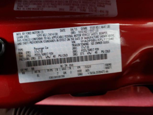 Photo 10 from auction – 2015 FORD C-MAX SEL with VIN 1FADP5BUXFL111940