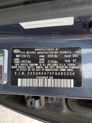 Photo 10 from auction – 2015 KIA OPTIMA EX with VIN 5XXGN4A73FG485356