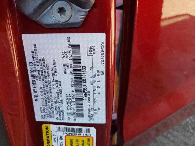 Photo 10 from auction – 2019 FORD FUSION TIT with VIN 3FA6P0SU1KR157633
