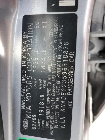 Photo 10 from auction – 2009 KIA RIO BASE with VIN KNADE223596518876