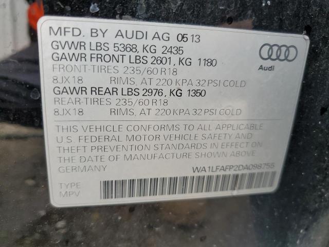 Photo 10 from auction – 2013 AUDI Q5 PREMIUM with VIN WA1LFAFP2DA098755