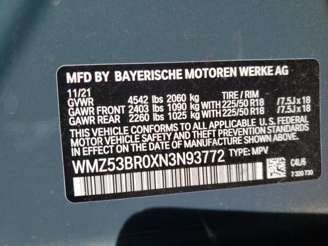 Photo 10 from auction – 2022 MINI COOPER S C with VIN WMZ53BR0XN3N93772