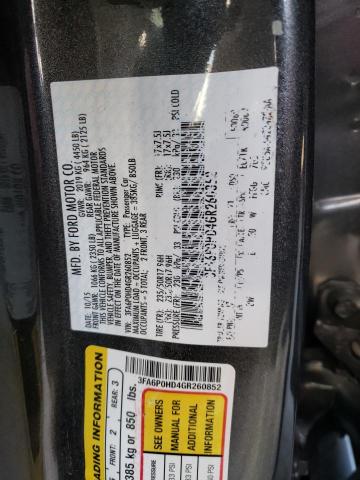 Photo 10 from auction – 2016 FORD FUSION SE with VIN 3FA6P0HD4GR260852