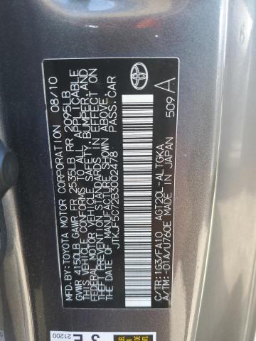 Photo 10 from auction – 2011 TOYOTA SCION TC with VIN JTKJF5C72B3002478