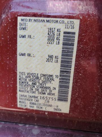 Photo 10 from auction – 2017 NISSAN ALTIMA 2.5 with VIN 1N4AL3AP8HC165755