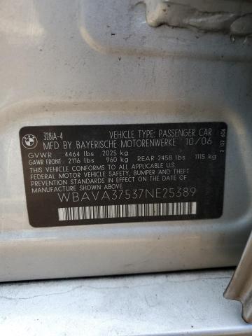 Photo 10 from auction – 2007 BMW 328 I with VIN WBAVA37537NE25389