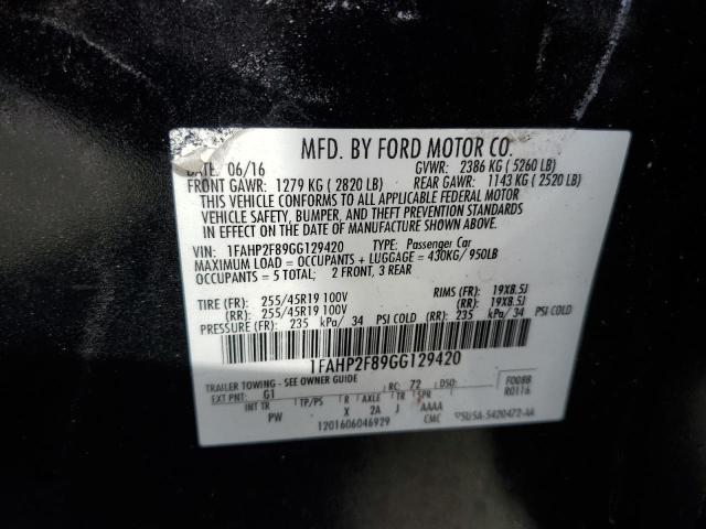 Photo 10 from auction – 2016 FORD TAURUS LIM with VIN 1FAHP2F89GG129420