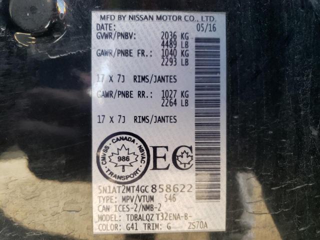 Photo 10 from auction – 2016 NISSAN ROGUE S with VIN 5N1AT2MT4GC858622