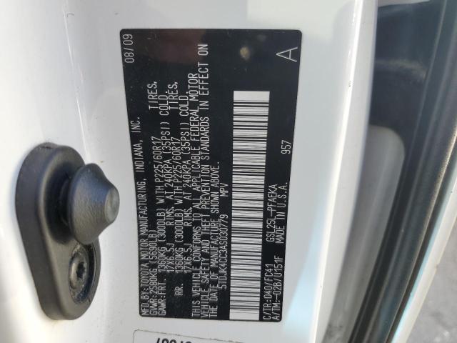 Photo 10 from auction – 2010 TOYOTA SIENNA LE with VIN 5TDJK4CC3AS030779