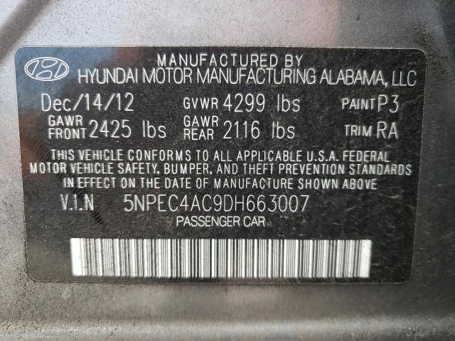 Photo 10 from auction – 2013 HYUNDAI SONATA SE with VIN 5NPEC4AC9DH663007