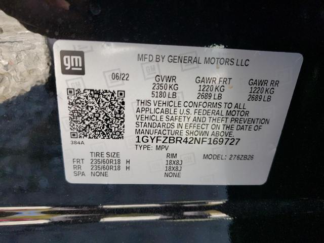 Photo 10 from auction – 2022 CADILLAC XT4 LUXURY with VIN 1GYFZBR42NF169727