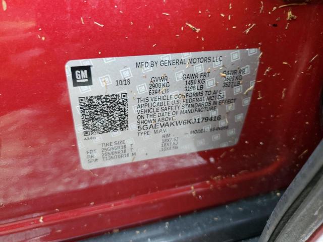 Photo 10 from auction – 2019 BUICK ENCLAVE ES with VIN 5GAEVAKW6KJ179416