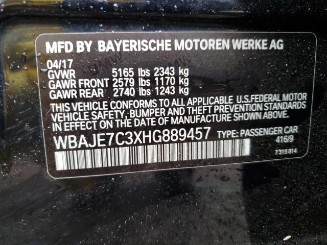 Photo 10 from auction – 2017 BMW 540 XI with VIN WBAJE7C3XHG889457