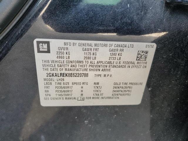 Photo 10 from auction – 2014 GMC TERRAIN SL with VIN 2GKALREK8E6220788
