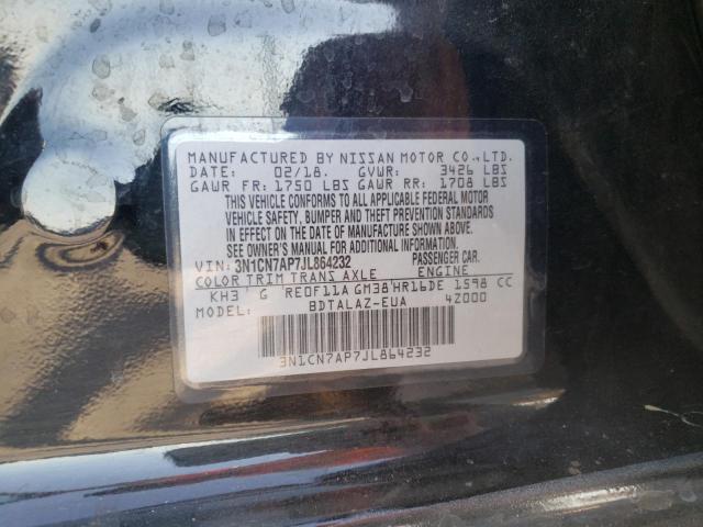 Photo 10 from auction – 2018 NISSAN VERSA S with VIN 3N1CN7AP7JL864232