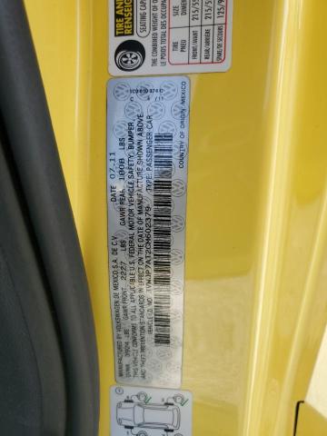 Photo 10 from auction – 2012 VOLKSWAGEN BEETLE with VIN 3VWJP7AT2CM602379