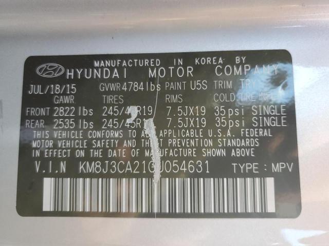 Photo 10 from auction – 2016 HYUNDAI TUCSON LIM with VIN KM8J3CA21GU054631
