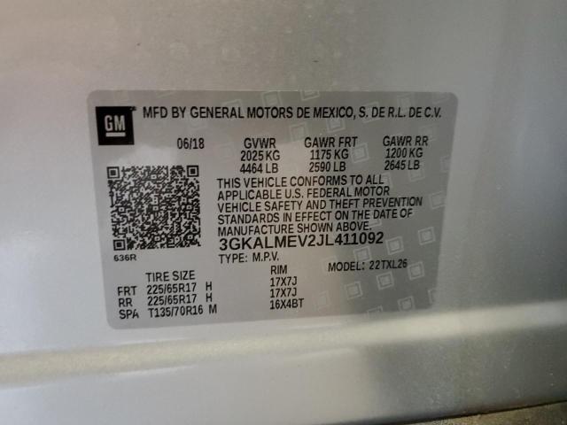Photo 10 from auction – 2018 GMC TERRAIN SL with VIN 3GKALMEV2JL411092